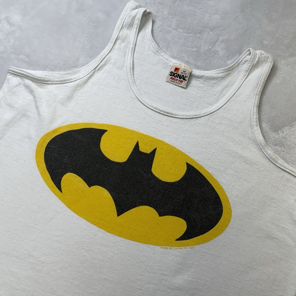 Vintage 1982 Batman Tank Top Single Stitch USA Signal‎ Tee Men's M